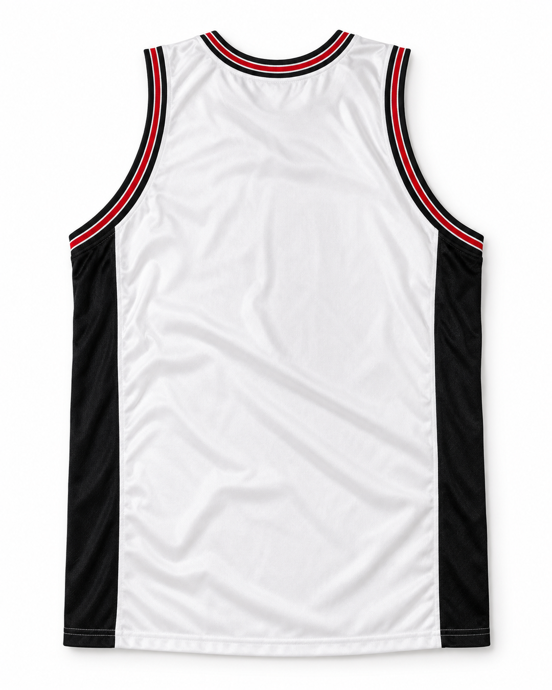 Back product mockup of YMCMB Young Money Cash Money Billionaires White Basketball Jersey.
