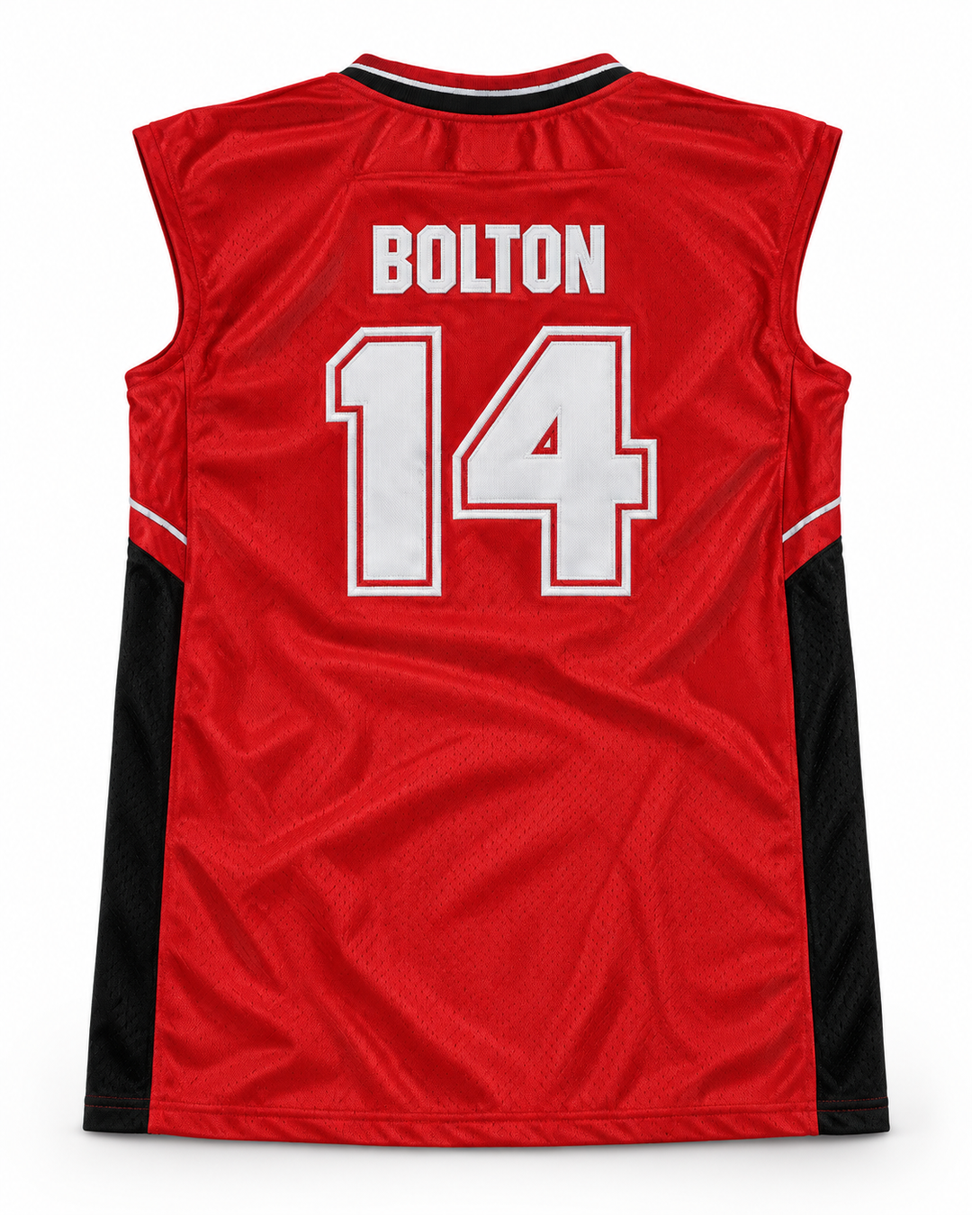 Back product mockup of Zac Efron Troy Bolton 14 East High School Wildcats Home Basketball Jersey.