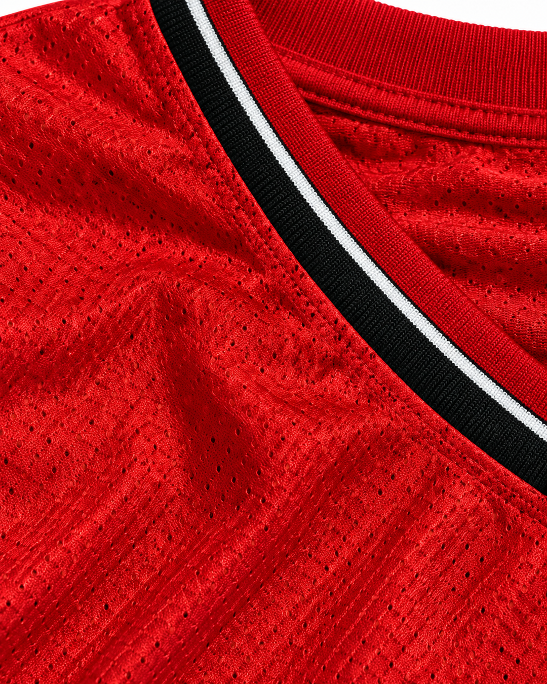 Neckline and fabric detail product mockup of Zac Efron Troy Bolton 14 East High School Wildcats Home Basketball Jersey.