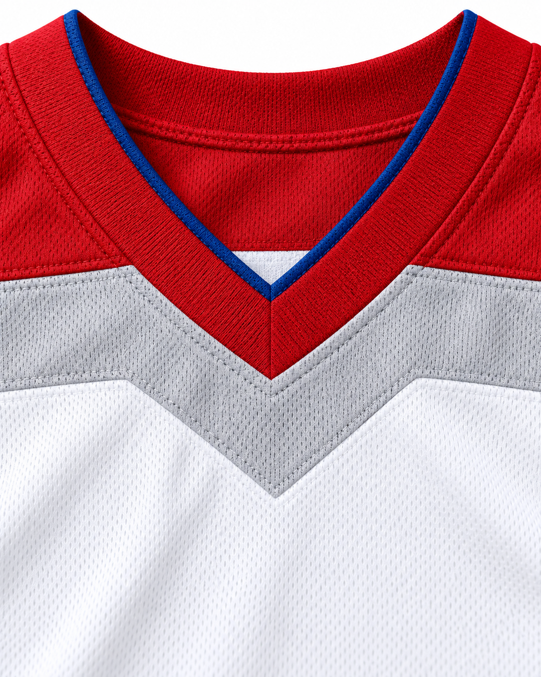 Neckline and fabric detail product mockup of Zion Williamson 12 Spartanburg Day School Griffins White Basketball Jersey.